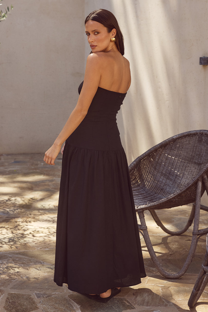 Danika Midi Dress - Black - SHOPJAUS - JAUS