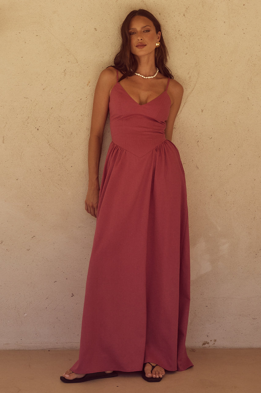 Zepha Maxi Dress - Rose