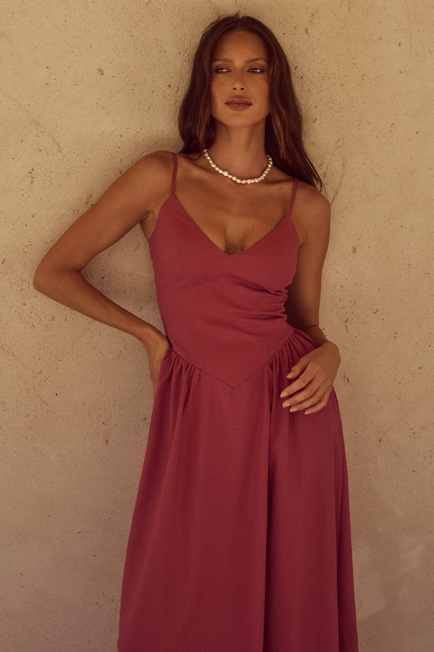 Zepha Maxi Dress - Rose