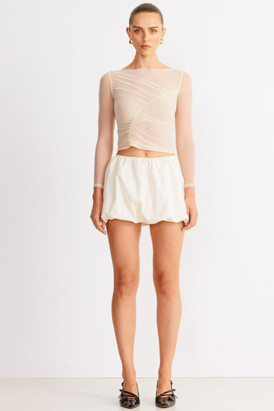 Freja Bubble Skirt - Chalk