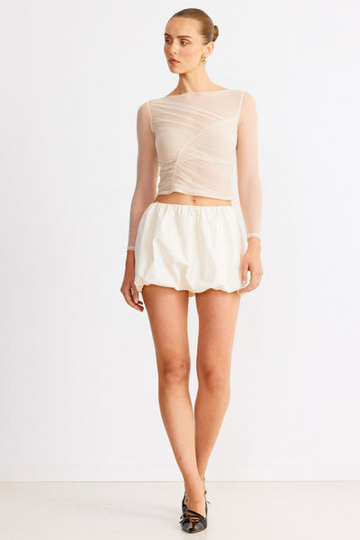 Freja Bubble Skirt - Chalk