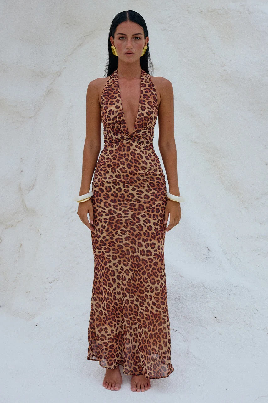 Tenay Maxi Dress - Leopard