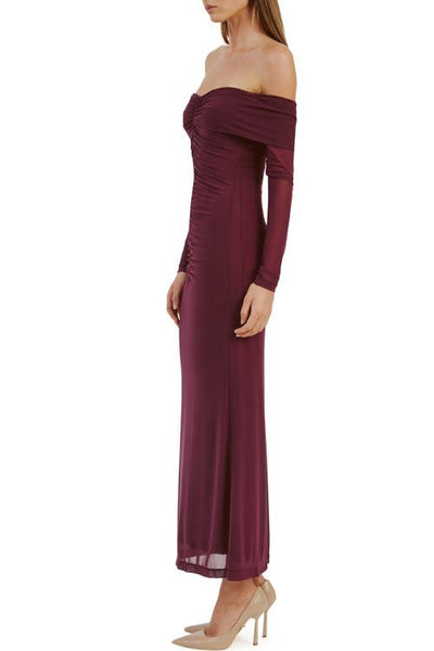 Artura Mesh Maxi Dress - Grape