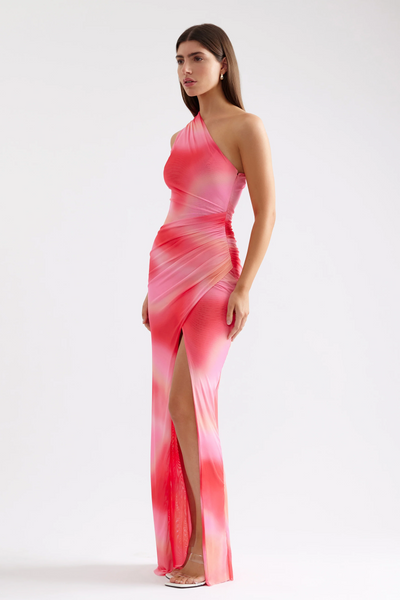 Viola Dress - Pink Marble Print