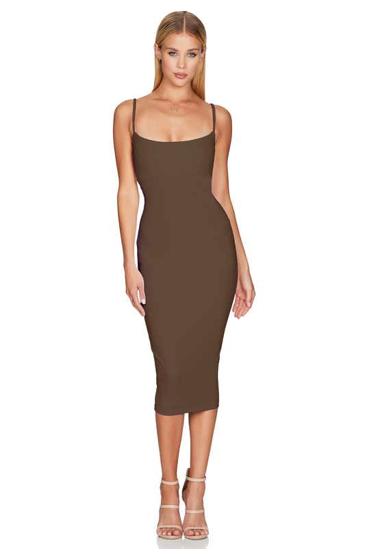 Nookie Bailey Midi Dress - Mocha