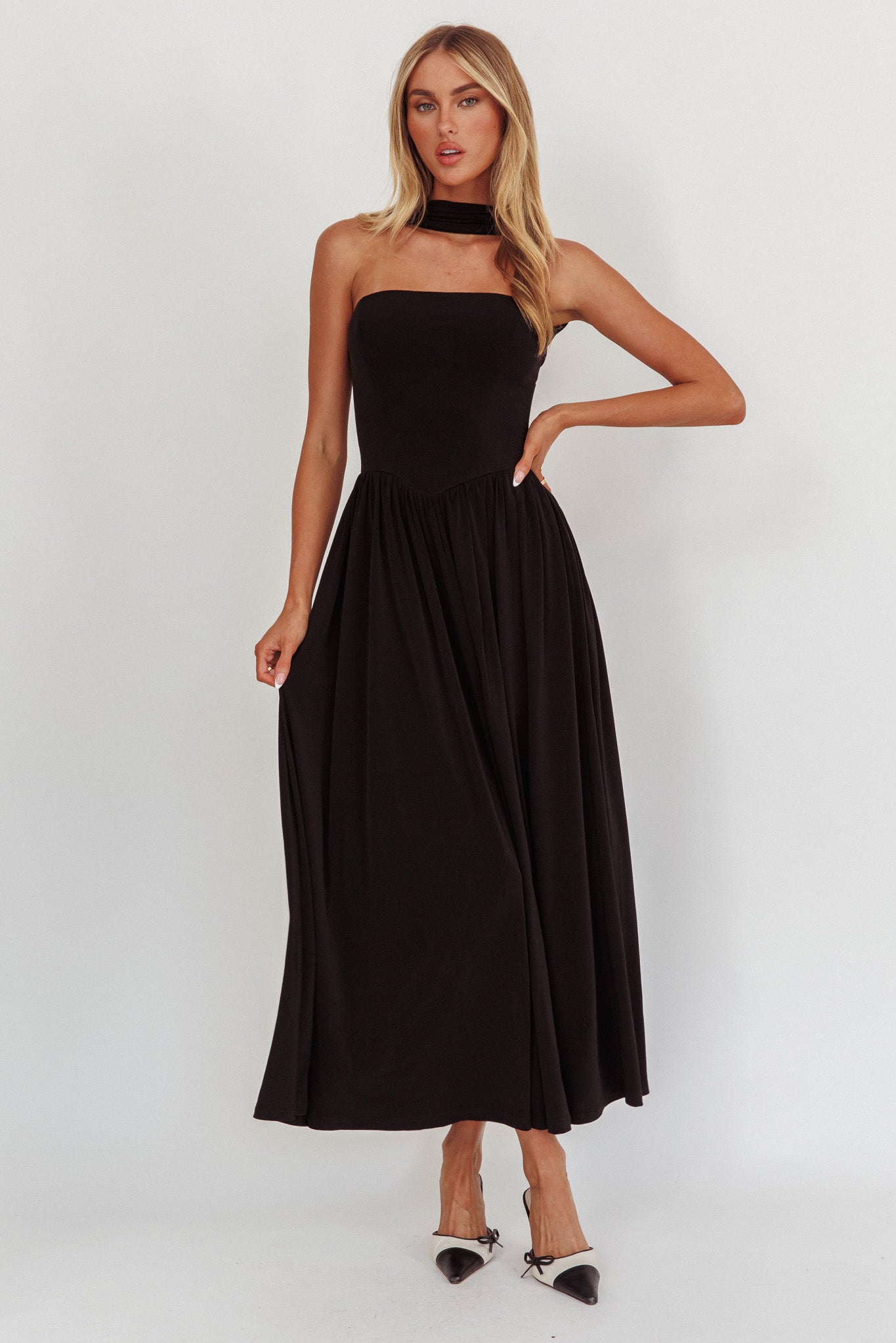 Aurora Midi Dress - Black