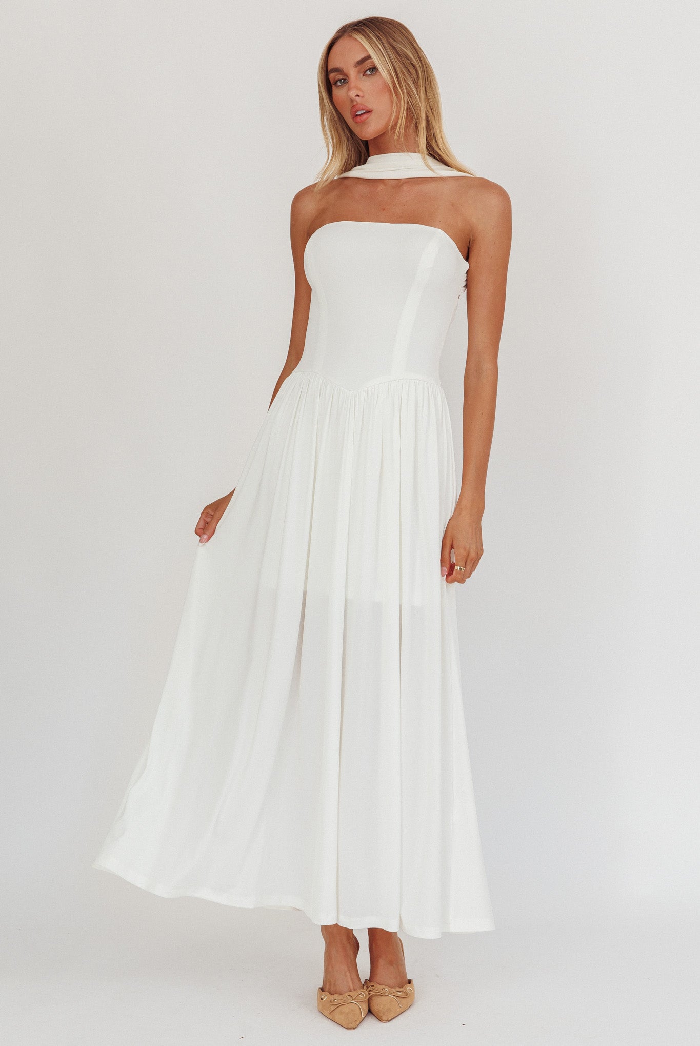 Aurora Midi Dress - White