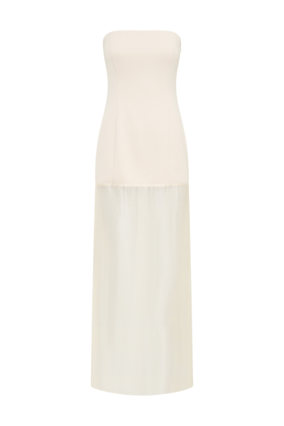 Chloe Sheer Dress - Chalk