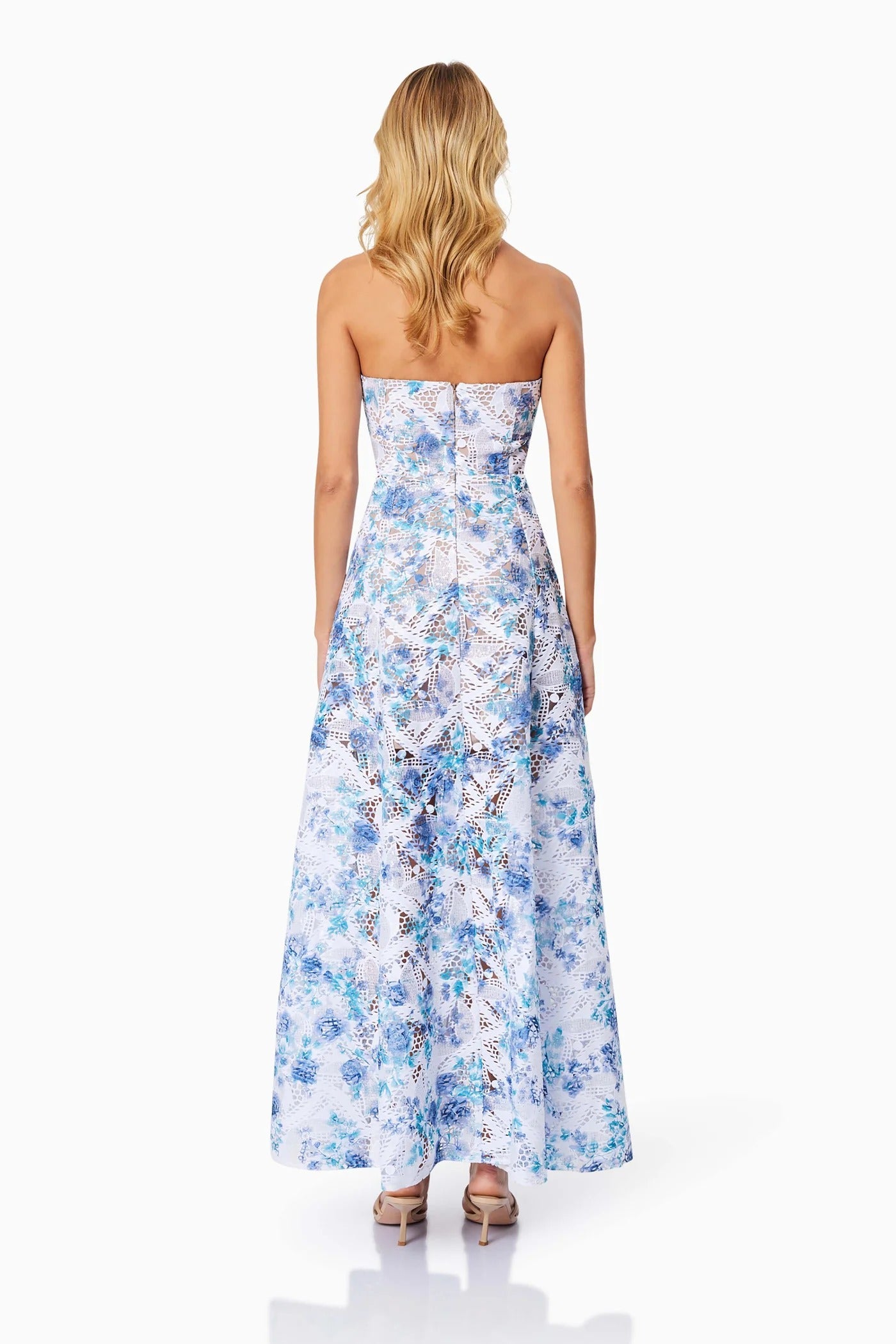 Savannah Strapless Maxi Dress - Blue