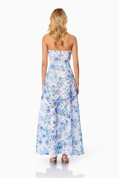 Savannah Strapless Maxi Dress - Blue