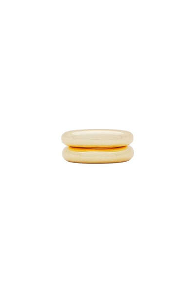 Dome Ring Set - 18k Gold Plated