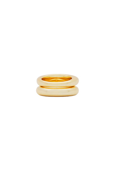 Dome Ring Set - 18k Gold Plated