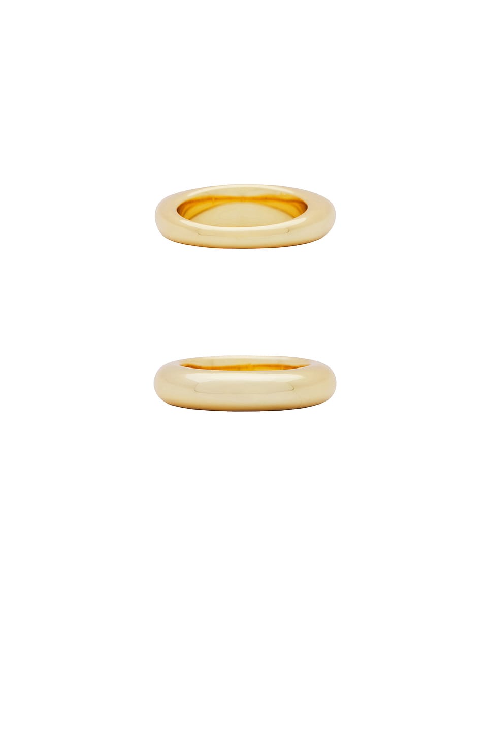 Dome Ring Set - 18k Gold Plated