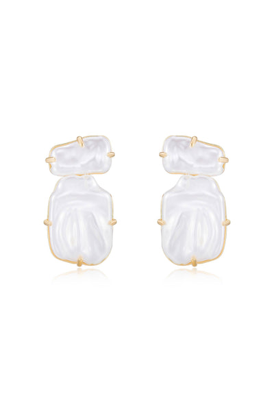 Double Pearl Earrings