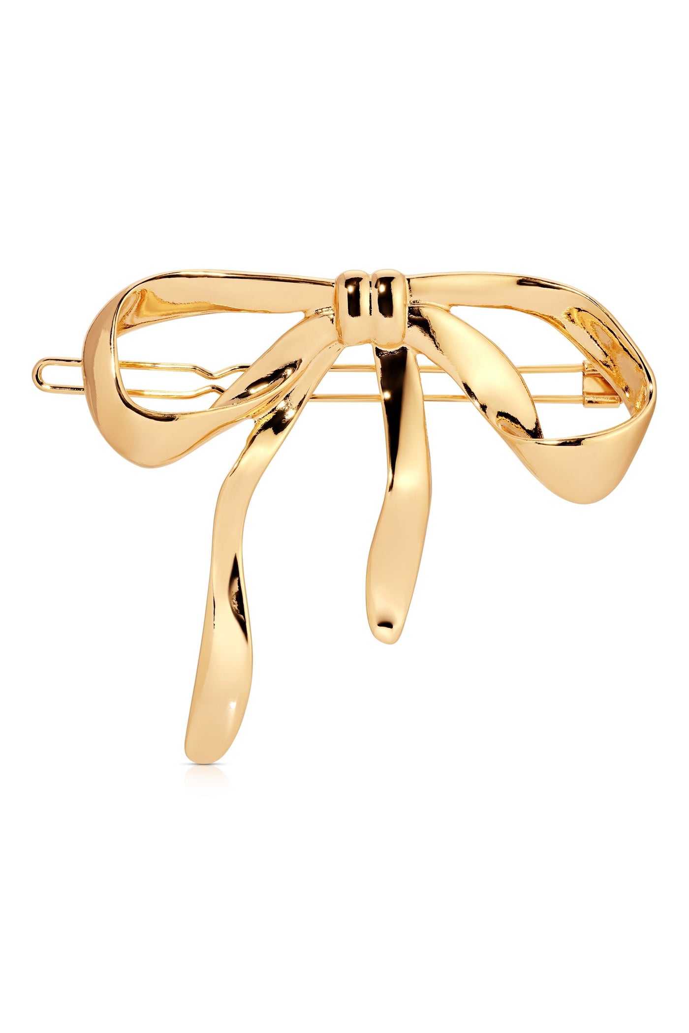 Bow Hair Clip - Gold