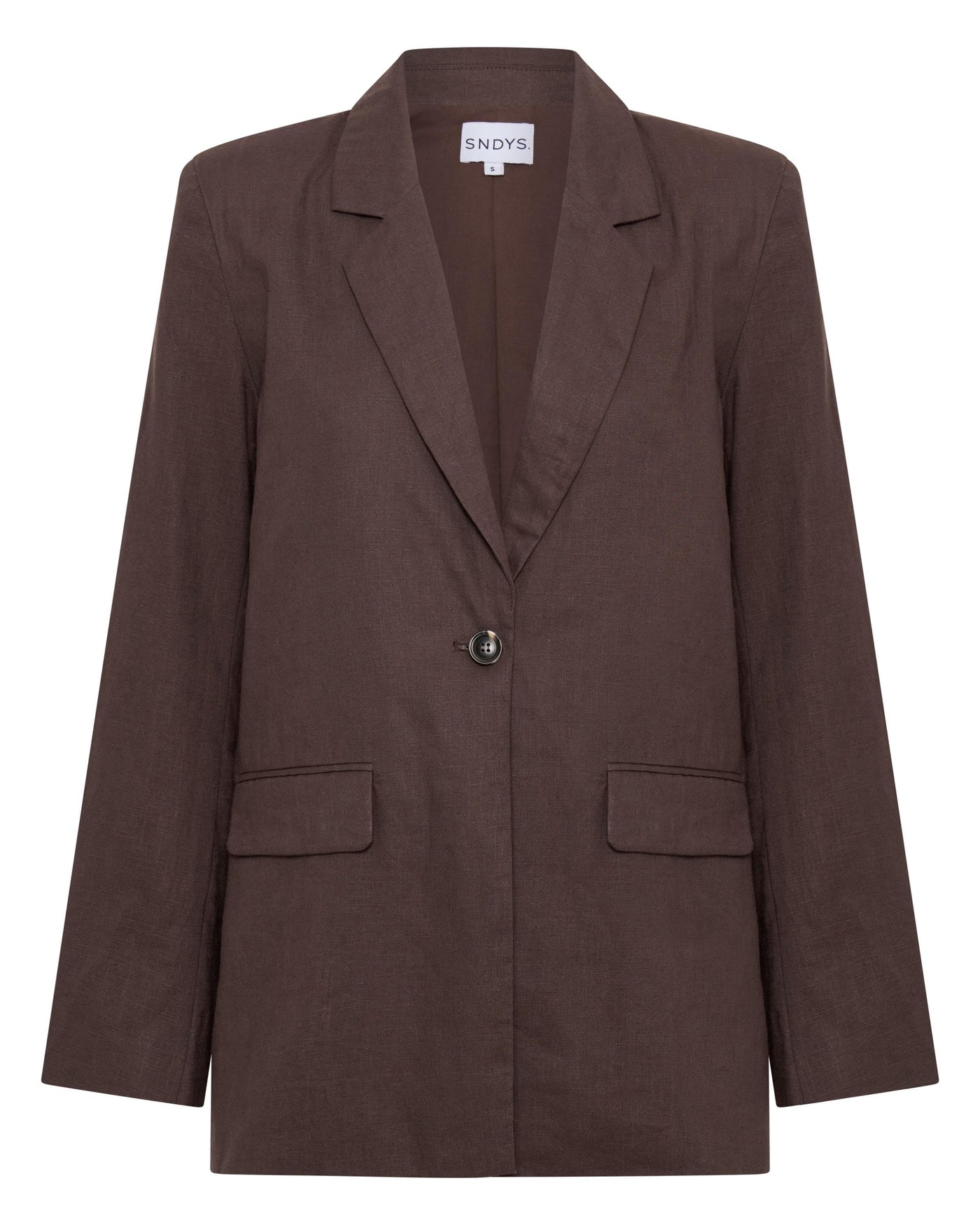 Hale Linen Blazer - Chocolate