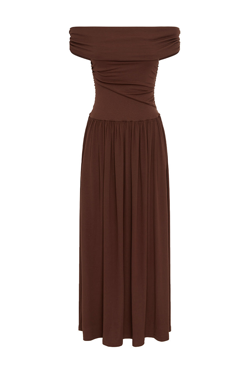 Manalla Maxi Dress - Brown