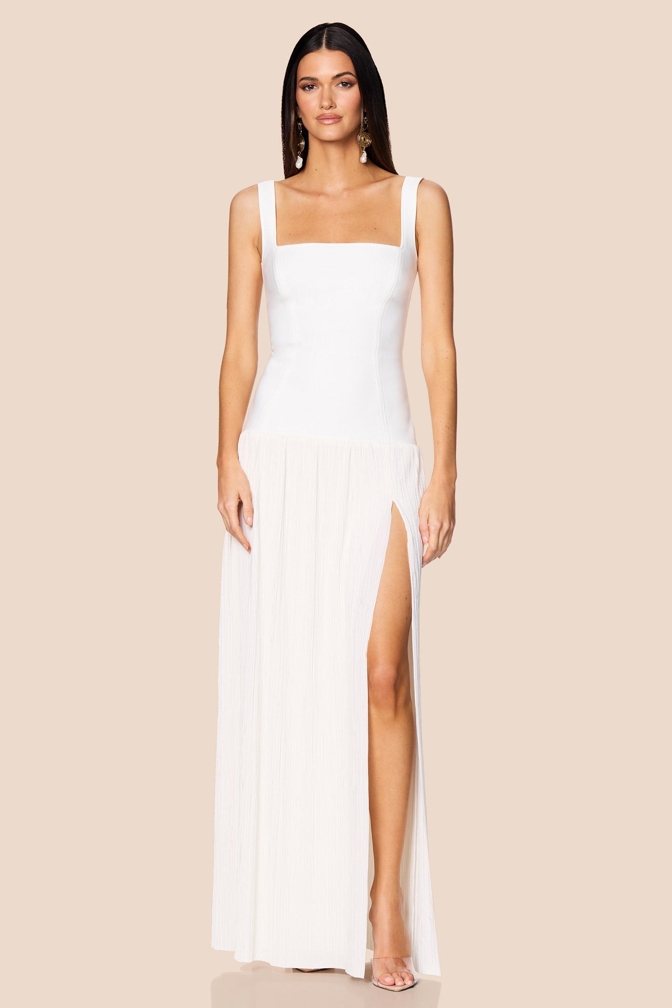 Nookie Desiree Square Neck Maxi Dress - White