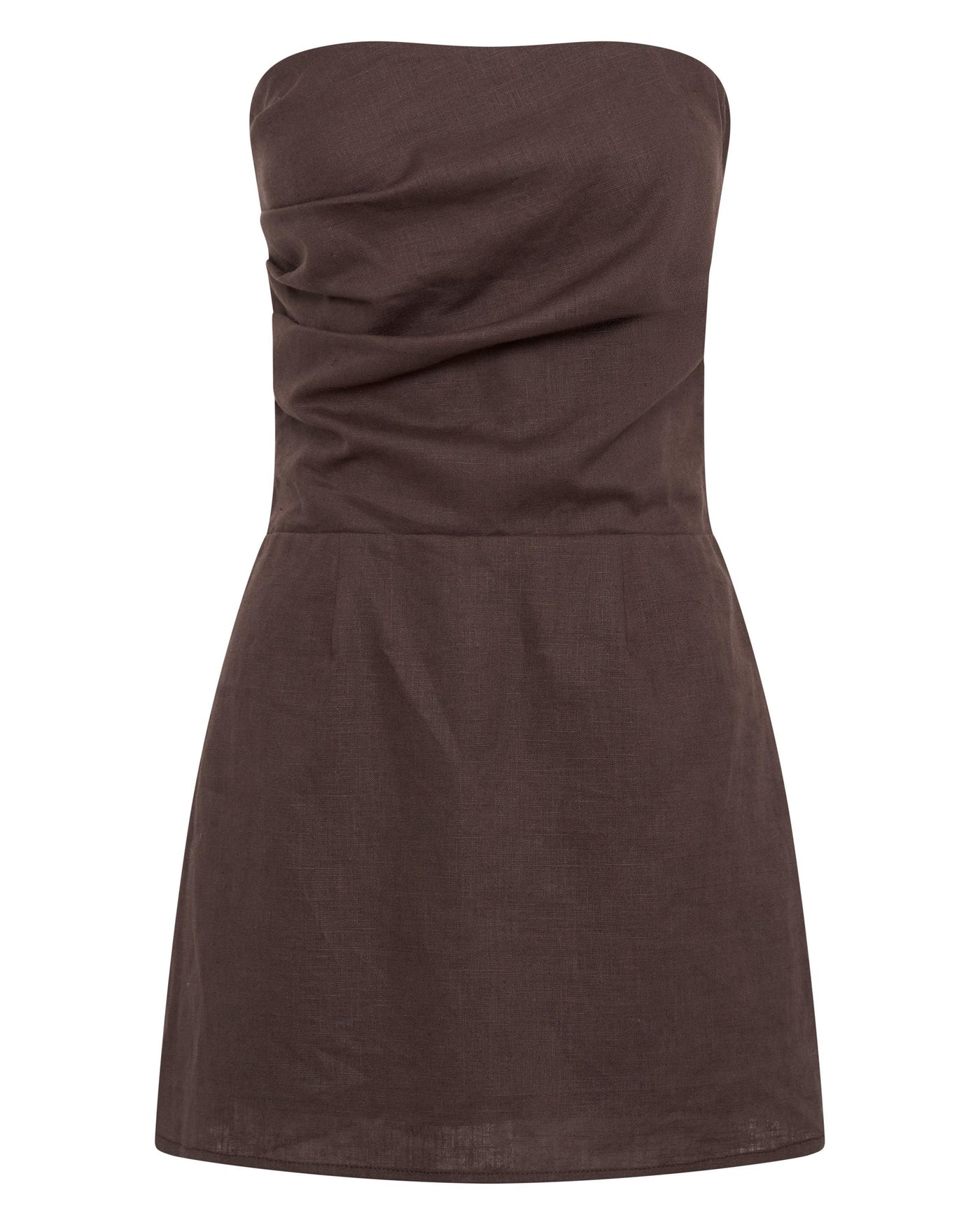 Romi Linen Dress - Chocolate