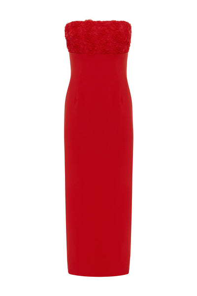 Lottia Midi Dress - Red