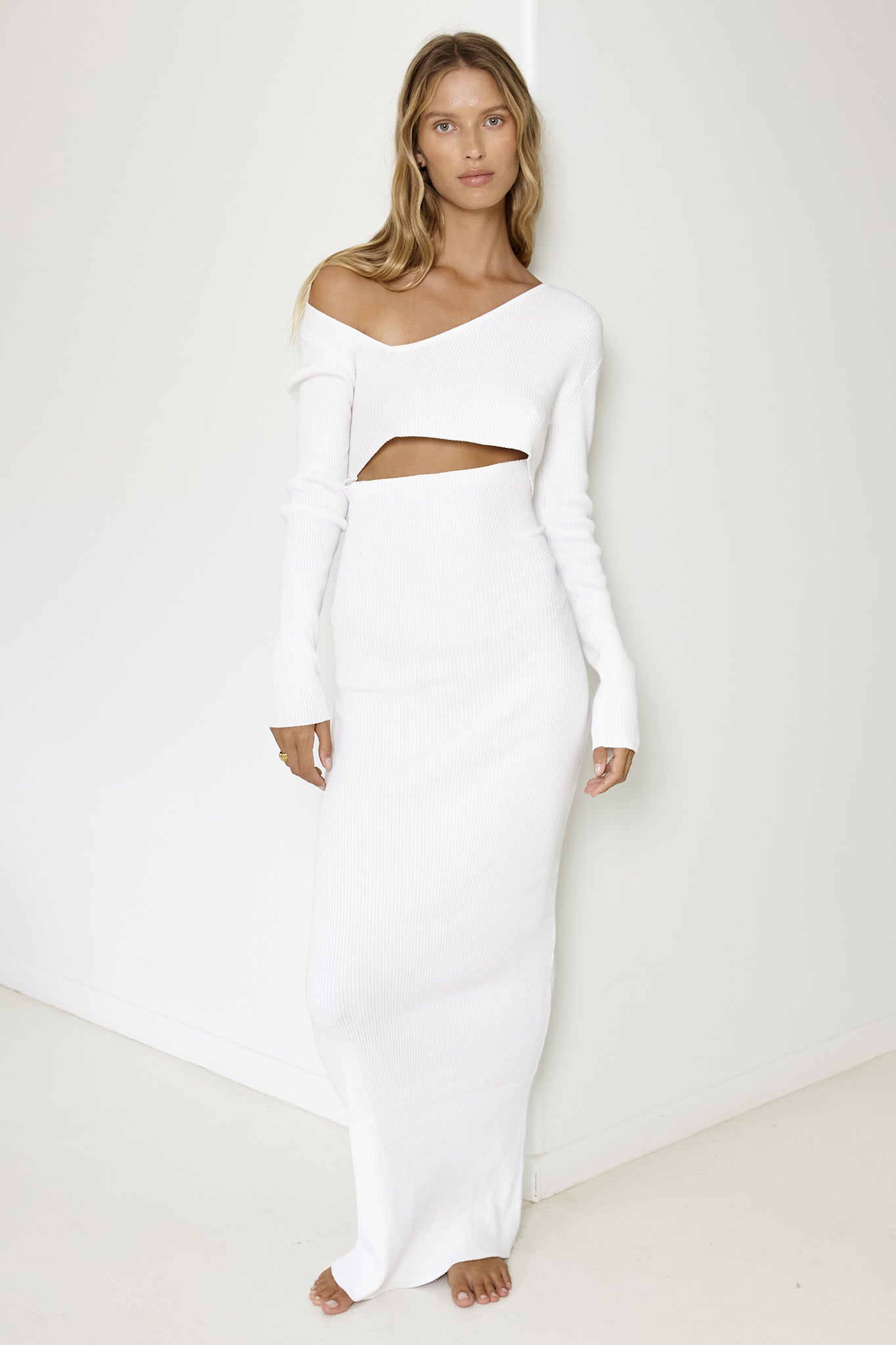 Aurora Maxi Dress - White - SHOPJAUS - JAUS