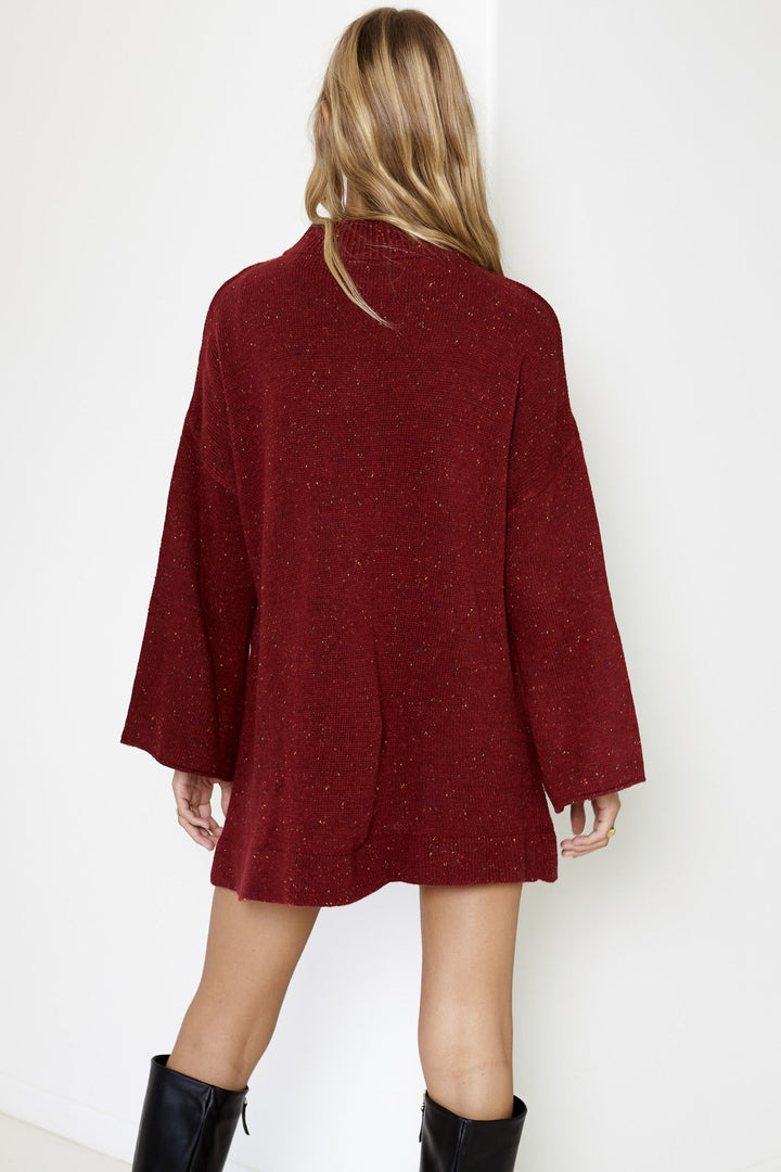 Bea Jumper - Burgundy Speckle - SHOPJAUS - JAUS