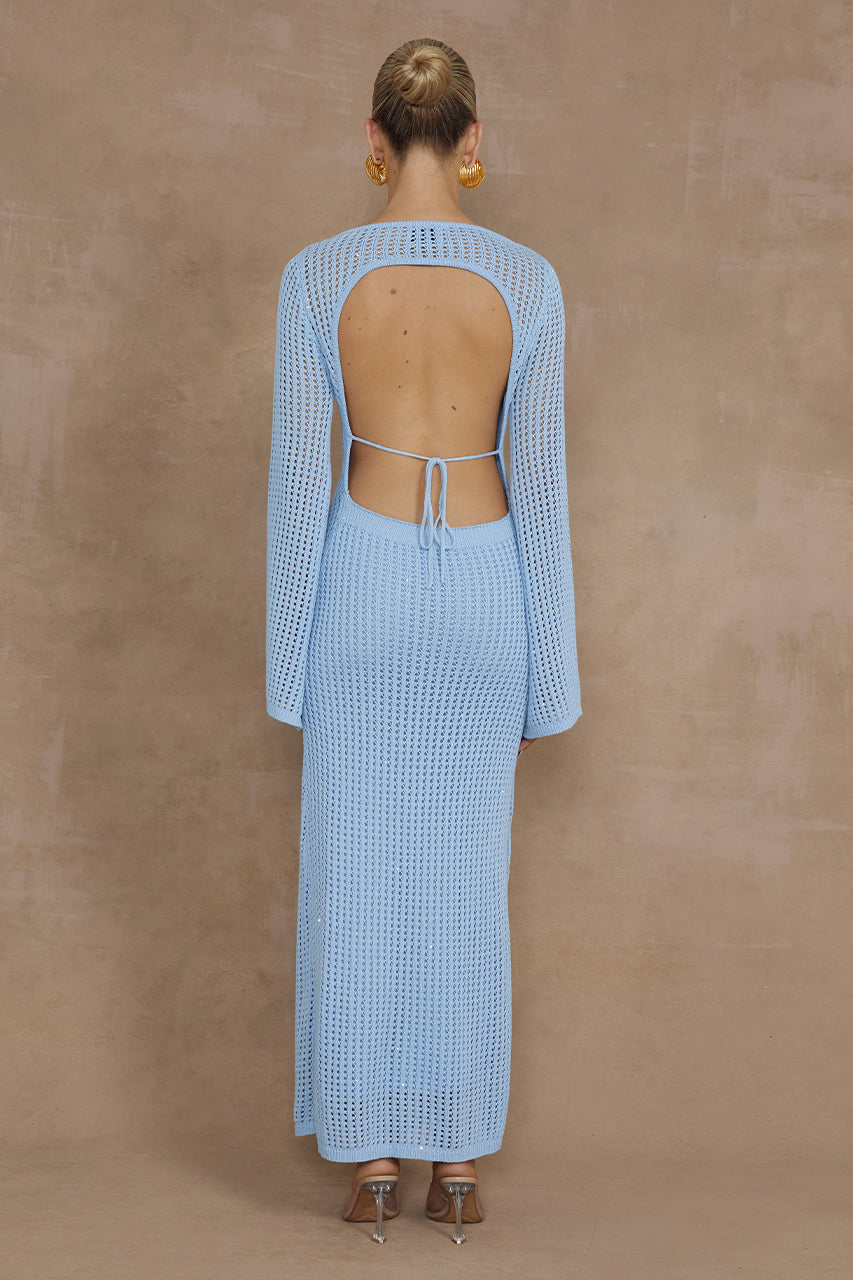 Tasha Midi Dress - Light Blue