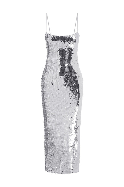 Vesina Midi Dress - Silver