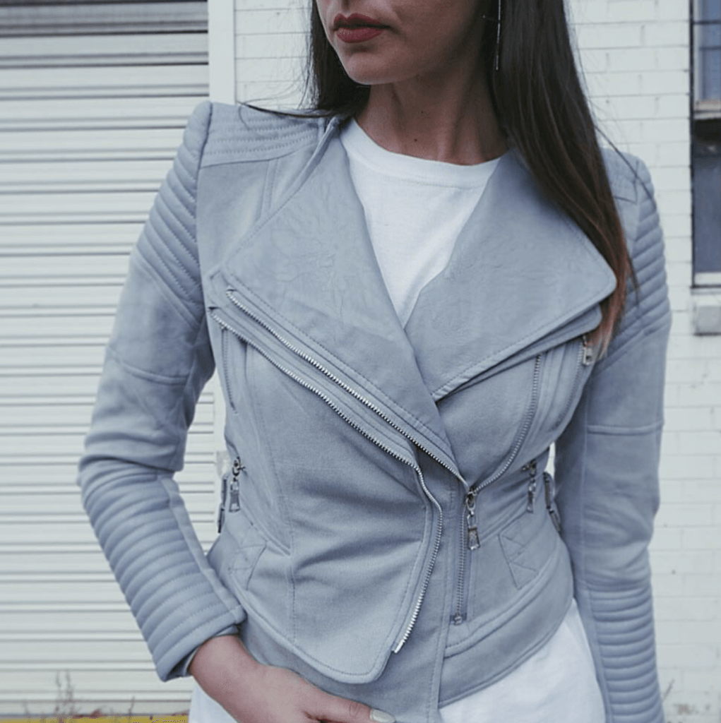 Biker Jacket, Bessy - Ivory & Chain, Cyprus, Worldwide