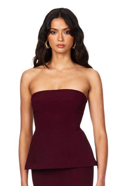 Nookie Caroline Strapless Top - Wine