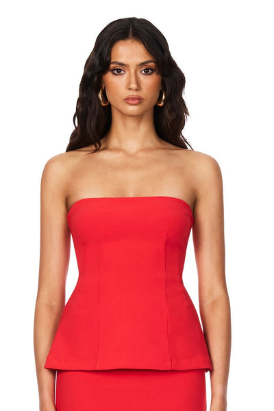 Nookie Caroline Strapless Top - Red