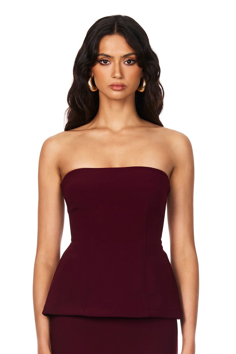 Nookie Caroline Strapless Top - Wine