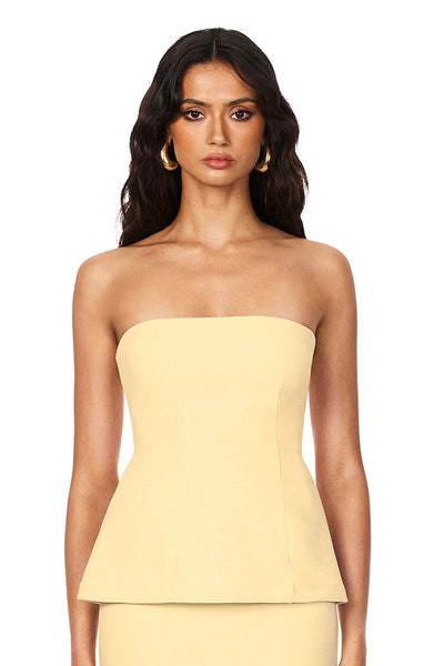 Nookie Caroline Strapless Top - Lemon