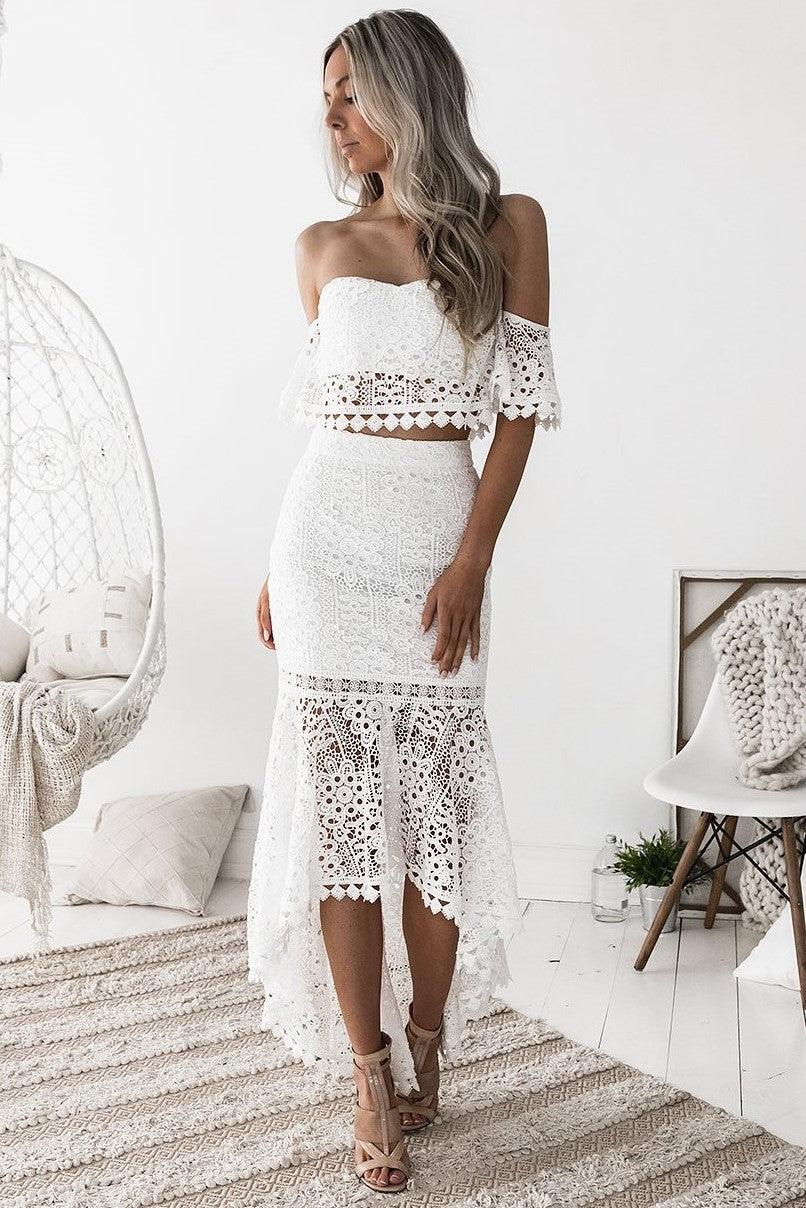 Two Sisters Crystal Dress - White | JAUS 8/LARGE / White