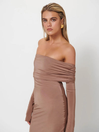 Gwen Gown - Coffee - SHOPJAUS - JAUS