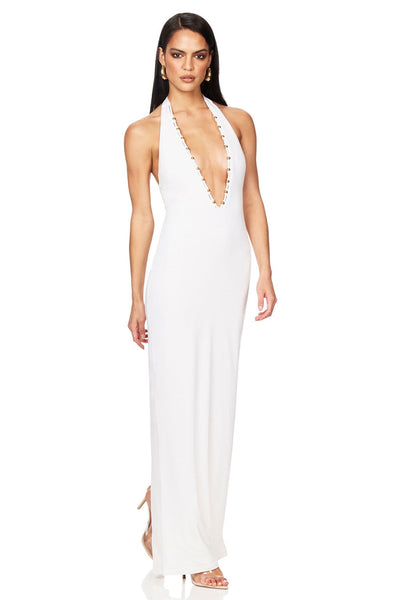 Nookie Empire Halter Gown - White