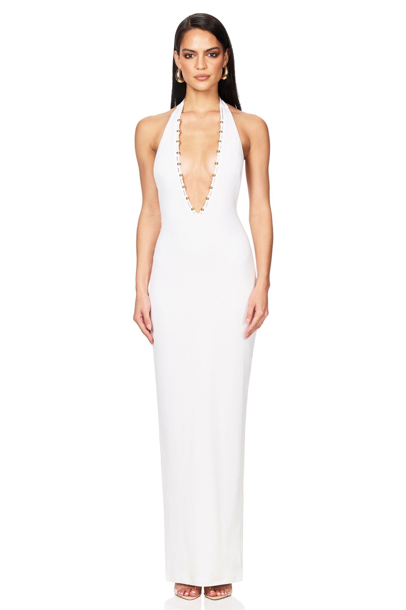 Nookie Empire Halter Gown - White