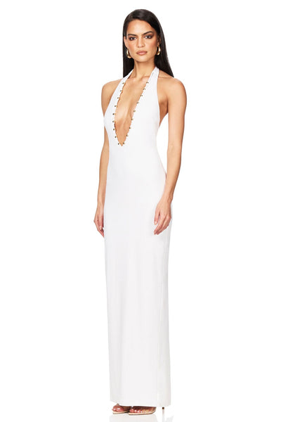 Nookie Empire Halter Gown - White