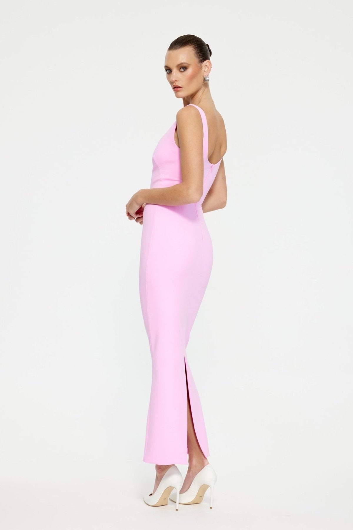 Gable Midi Dress - Taffy Pink