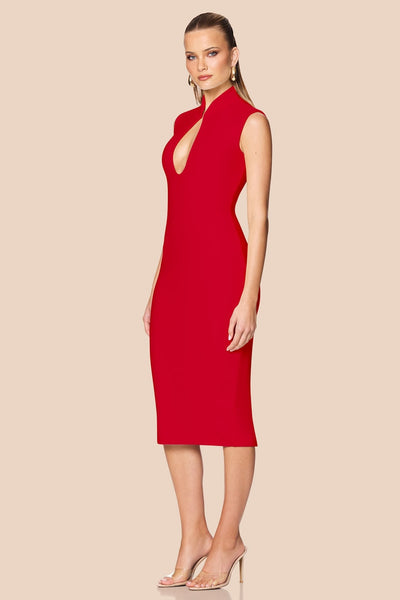 Nookie Gia Midi Dress - Red