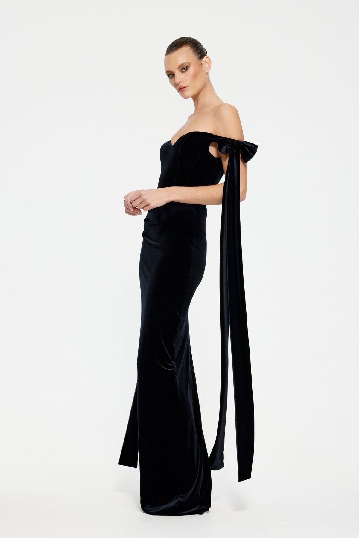 Ginger Gown - Black Velvet