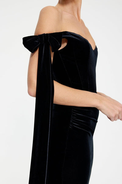 Ginger Gown - Black Velvet