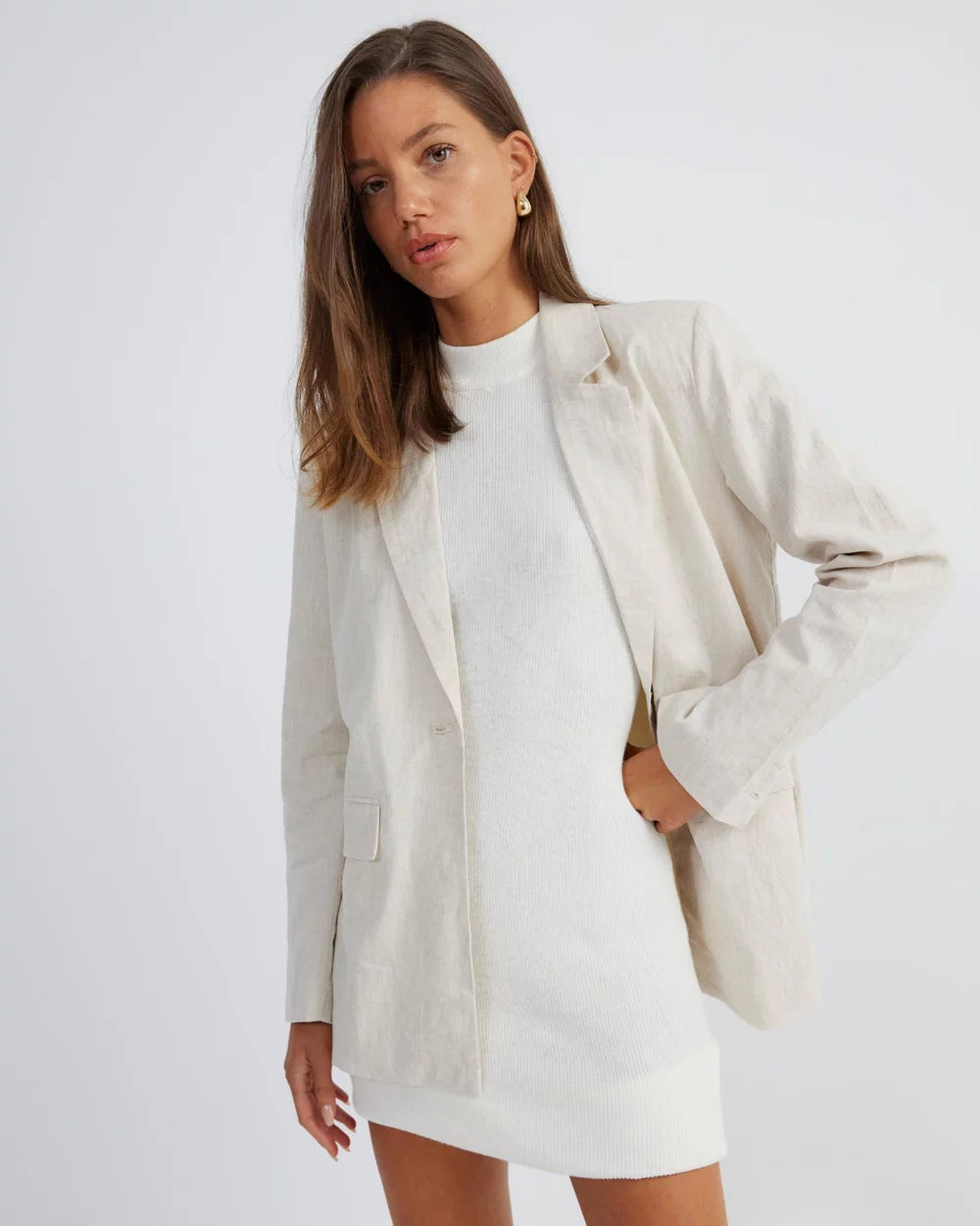 Hale Linen Blazer - Natural