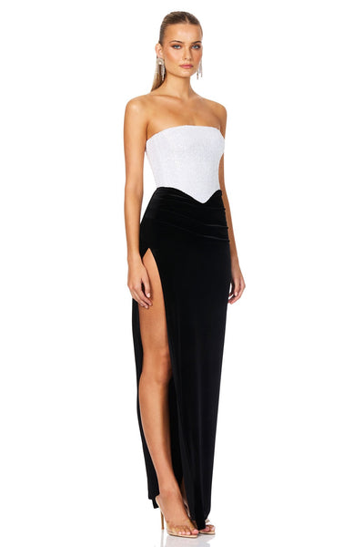 Nookie Keke Gown - White/Black