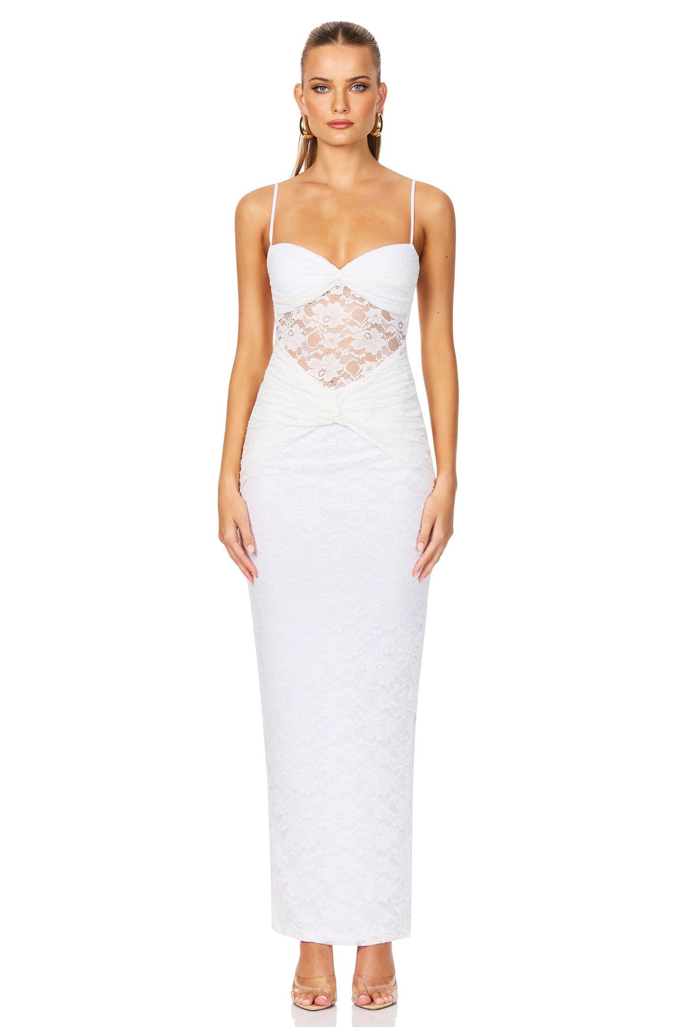 Nookie Lene Lace Maxi Dress - White