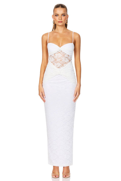 Nookie Lene Lace Maxi Dress - White