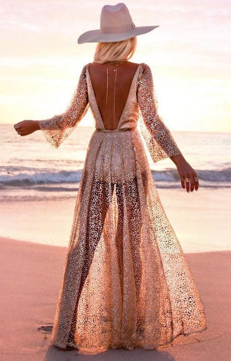 Lucky star glitter hot sale gown rose gold