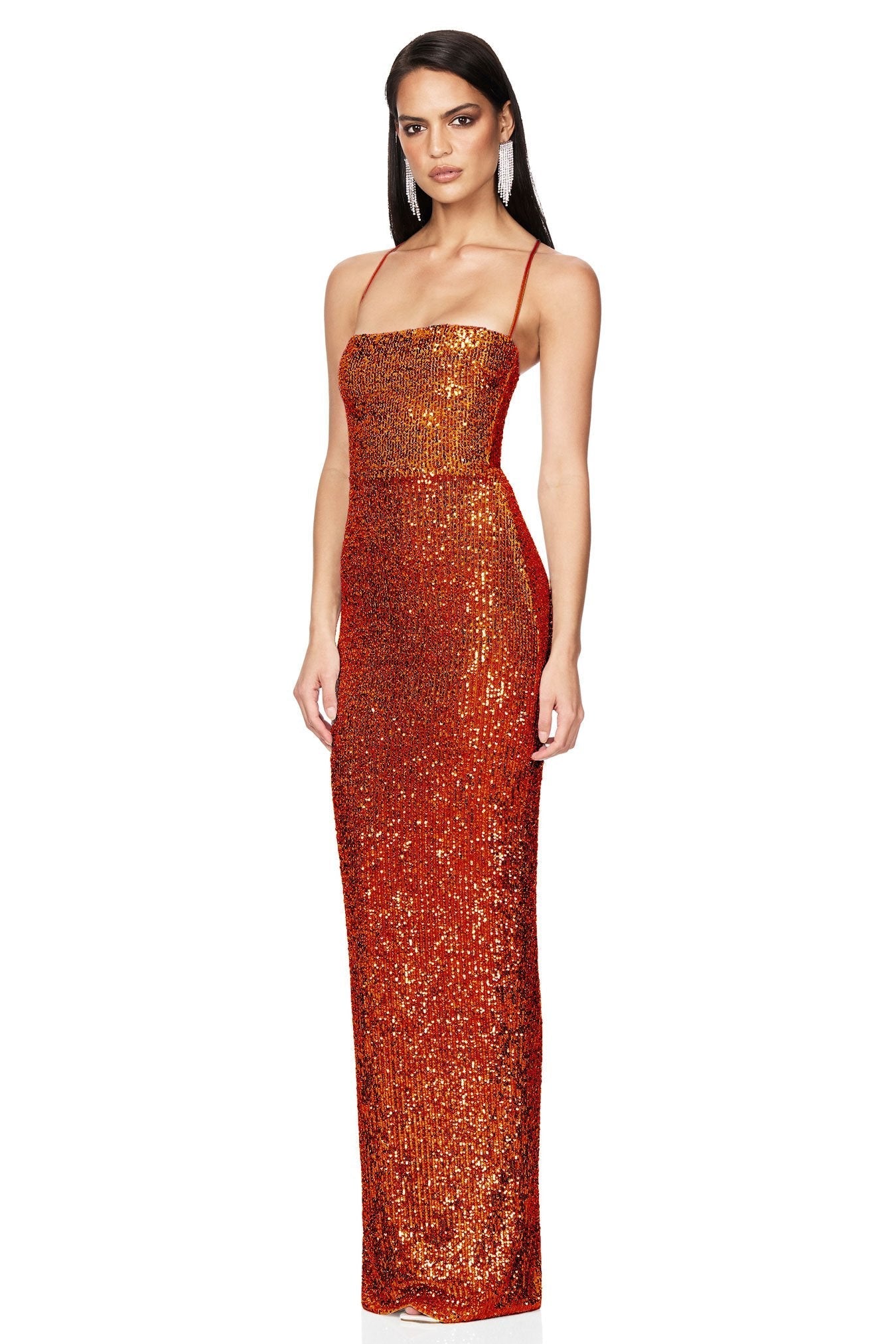 Nookie Lumina Lace Back Gown - Toffee