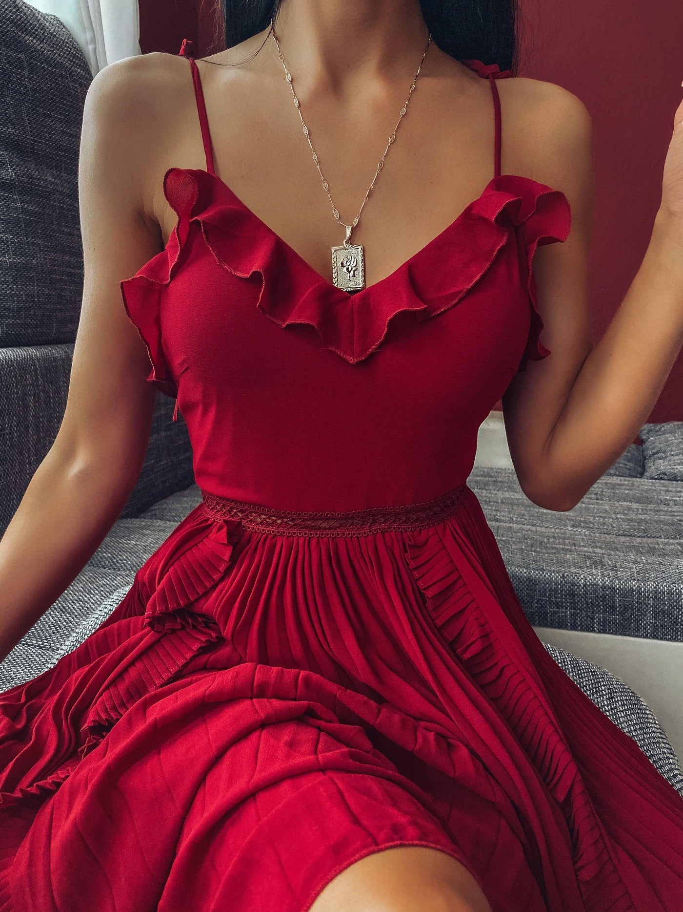 Maia Dress - Red (Final Sale) | JAUS