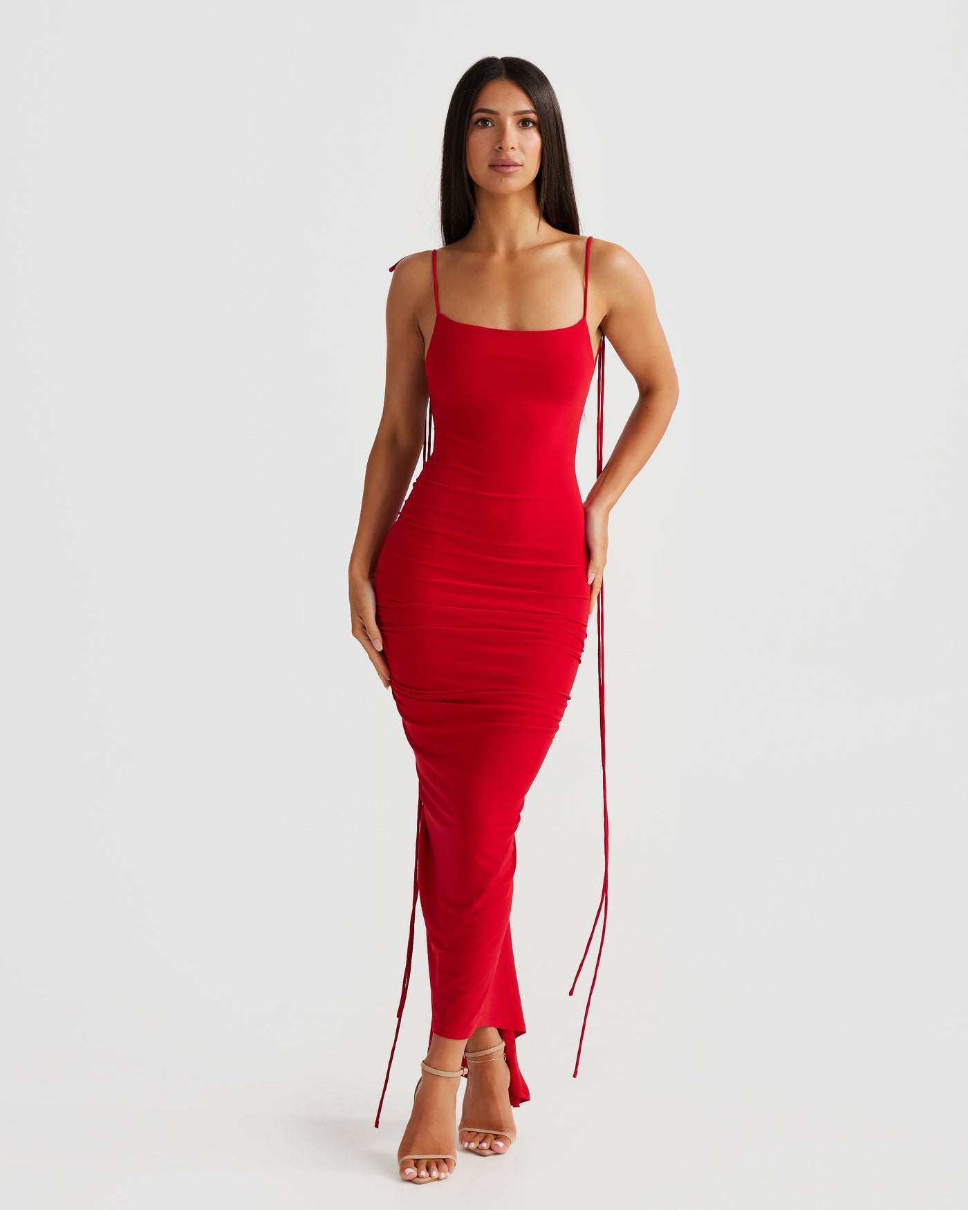 Azari Midi Dress - Red